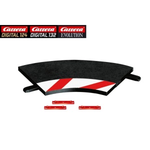 Carrera 124/132 20020551 – Cordolo interno per curva raggio 1 60 gradi – Pezzo singolo comprensivo di clip per aggancio