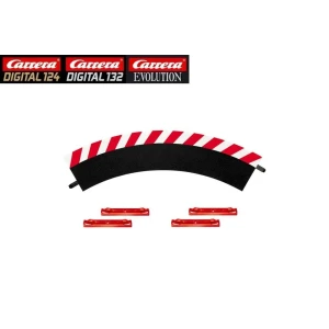 Carrera 124/132 20020561 – Cordolo esterno per curva raggio 1 60 gradi – Pezzo singolo comprensivo di clip per aggancio