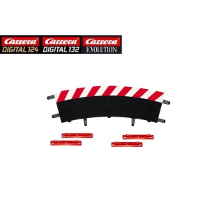 Carrera 124/132 20020562 – Cordolo esterno per curva raggio 2 30 gradi – Pezzo singolo comprensivo di clip per aggancio