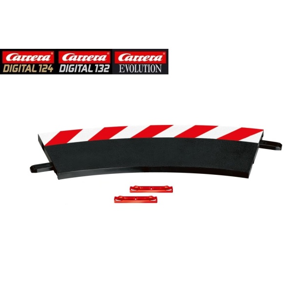 Carrera 124/132 20020567 – Cordolo esterno per curva raggio 1 30 gradi – Pezzo singolo comprensivo di clip per aggancio