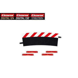 Carrera 124/132 20020568 – Cordolo esterno per curva raggio 4 15 gradi – Pezzo singolo comprensivo di clip per aggancio