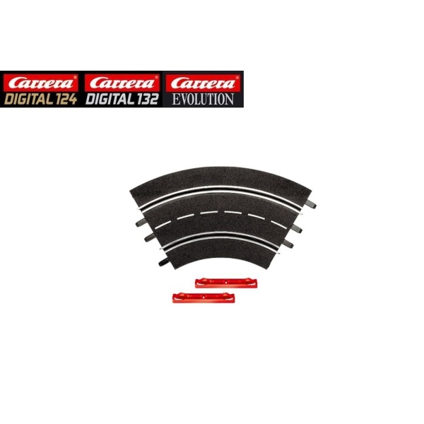 Carrera 124/132 20020571 – Curva raggio 1 60 gradi – Pezzo singolo comprensivo di clip di aggancio