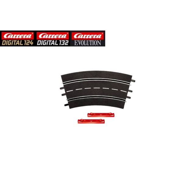 Carrera 124/132 20020573 – Curva raggio 3 30 gradi – Pezzo singolo comprensivo di clip per aggancio