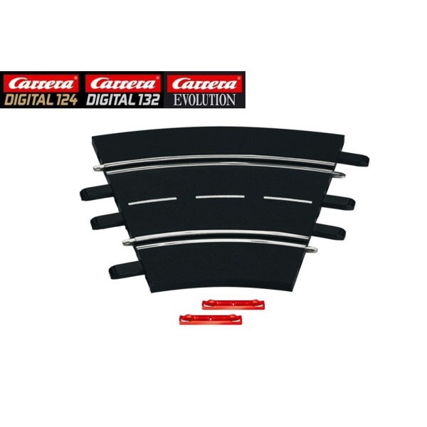 Carrera 124/132 20020577 – Curva raggio 1 30 gradi – Pezzo singolo comprensivo di clip per aggancio