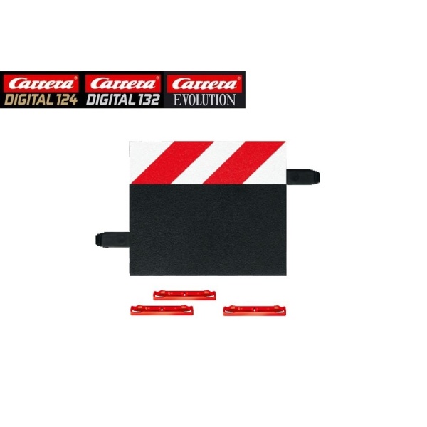 Carrera 124/132 20020588 – Cordolo per rettilineo 1/3 lunghezza 11,5 cm – Pezzo singolo comprensivo di clip per aggancio