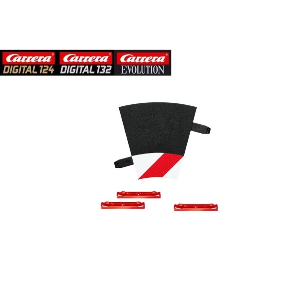 Carrera 124/132 20020590 – Cordolo interno per curva raggio 1 30 gradi – Pezzo singolo comprensivo di clip per aggancio