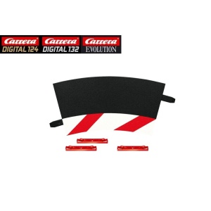 Carrera 124/132 20020591 – Cordolo interno per curva raggio 2 30 gradi – Pezzo singolo comprensivo di clip per aggancio