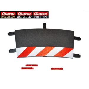 Carrera 124/132 20020592 – Cordolo interno per curva raggio 3 30 gradi – Pezzo singolo comprensivo di clip per aggancio