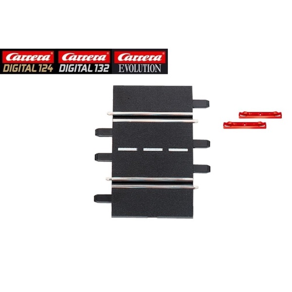 Carrera 124/132 20020611 – Rettilineo 1/3 lunghezza 11,5 cm – Pezzo singolo comprensivo di clip per aggancio