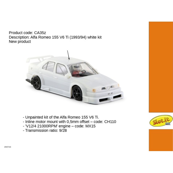 Slot.it CA35z Alfa Romeo 155 V6Ti White kit