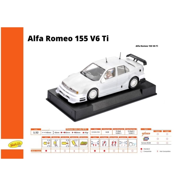 Slot.it CA40z Alfa Romeo 155 V6Ti  White kit