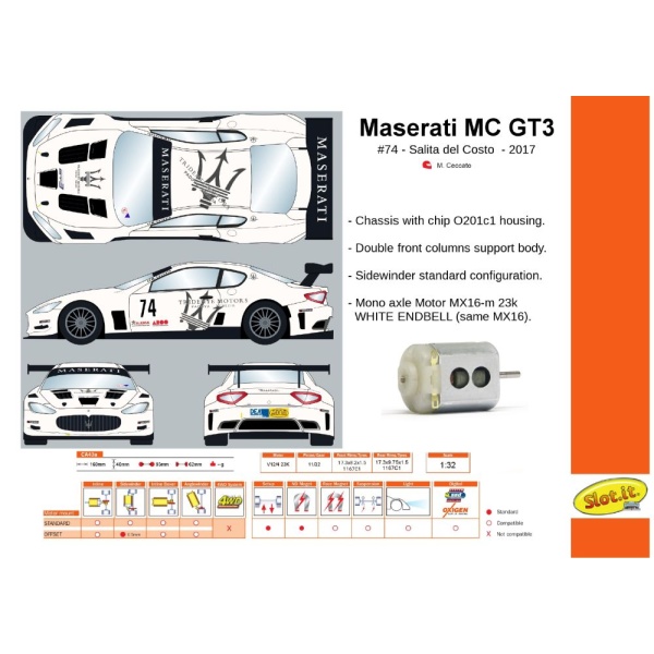 Slot.it CA43a MASERATI MC GT3 2017 – Salita del Costo