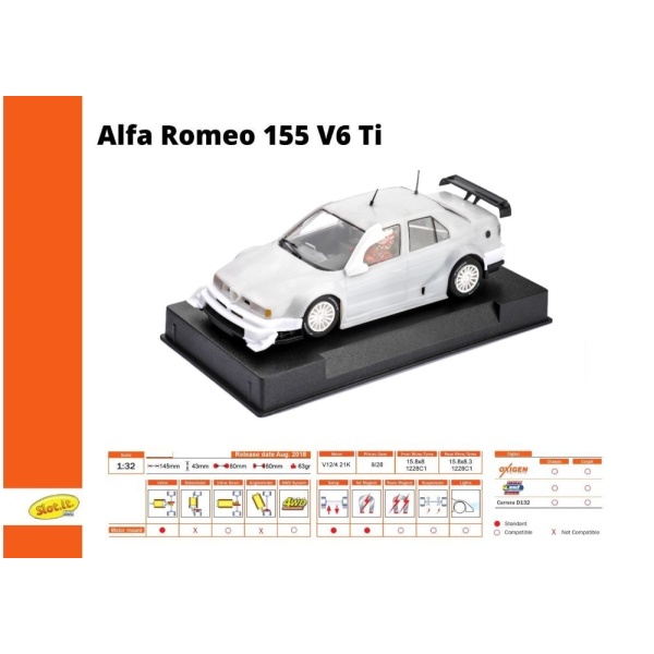 Slot.it CA45z Alfa Romeo 155 V6Ti White kit