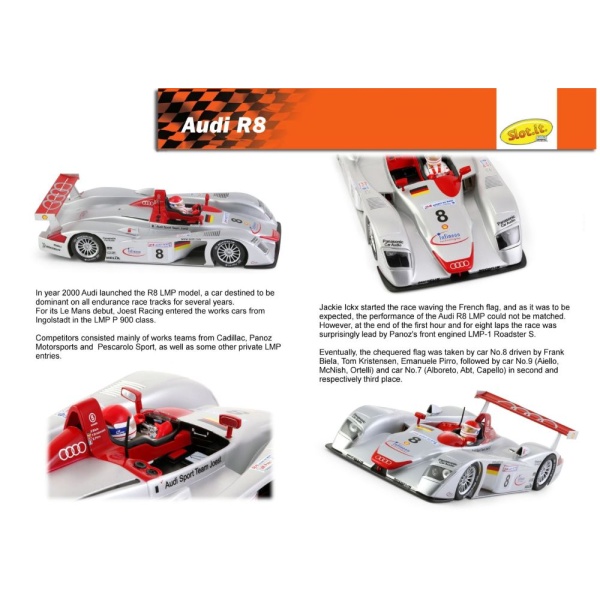 Slot.it CW19 Audi R8 Le Mans 2000