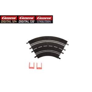 Carrera 124/132 20020571 – Curva raggio 1 60 gradi – Versione Pro-X/Exclusive – Pezzo singolo comprensivo di clip di aggancio