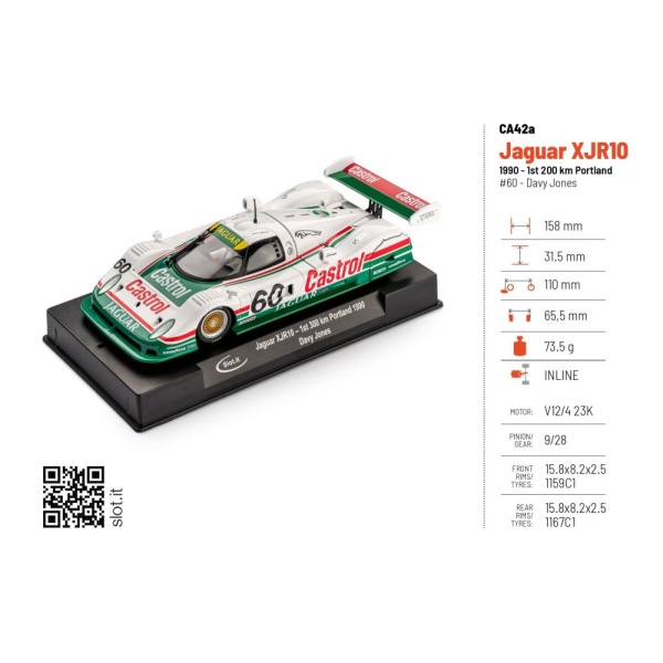 Slot.it CA42a Jaguar XJR10 n.60 1st 300 km Portland 1990