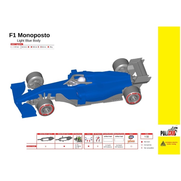 Policar CAR07 F1 Monoposto – Lightblue Body