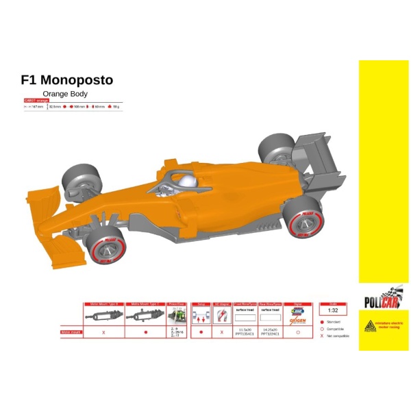 Policar CAR07 F1 Monoposto – Orange Body