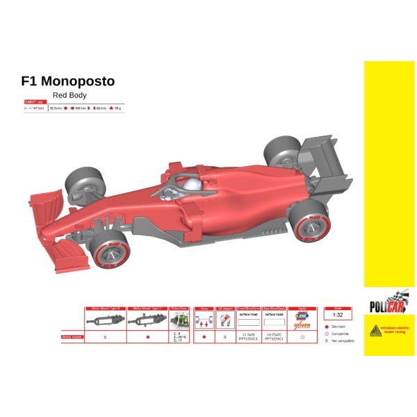 Policar CAR07 F1 Monoposto – Red Body