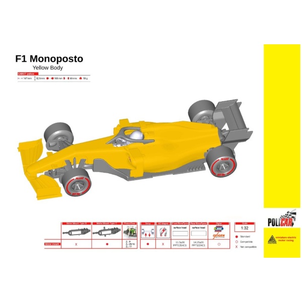 Policar CAR07 F1 Monoposto – Yellow Body