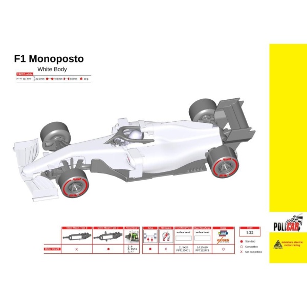 Policar CAR07 F1 Monoposto – White Body