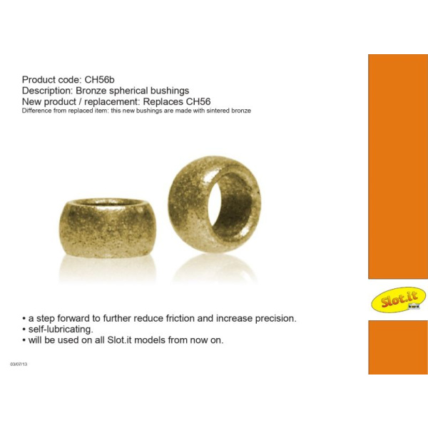 Slot.it CH56b Sintered bronze spherical bushings (6x)