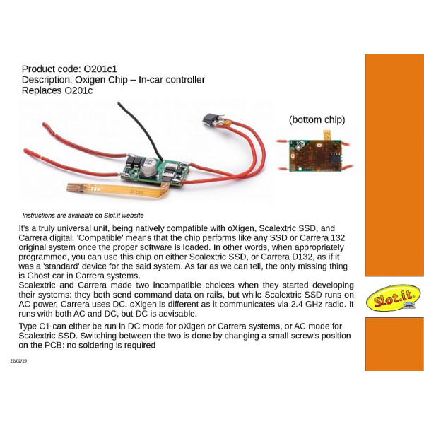 Slot.it O201c1 Oxigen chip – In-car controller