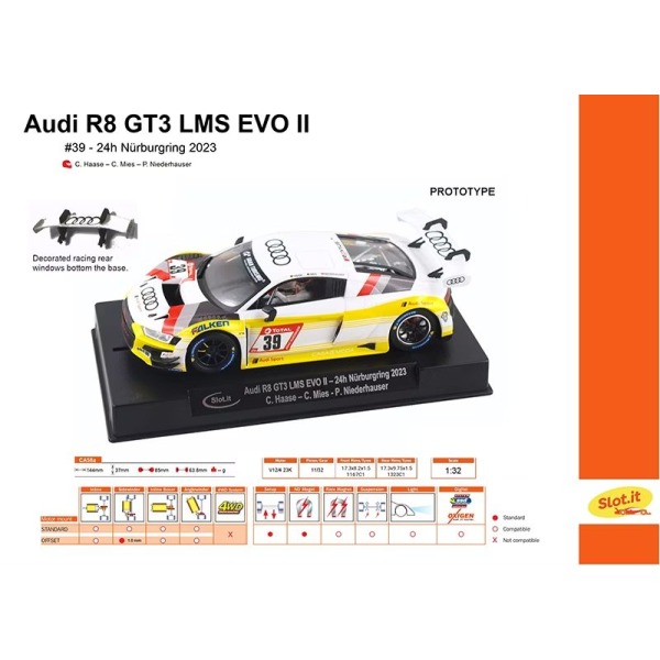 Slot.it CA58a Audi R8 GT3 LMS EVO II n.39 – 24h Nürburgring 2023